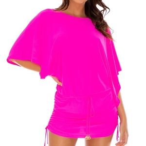 Luli Fama Pink South Beach Dress/Swim Cover up
